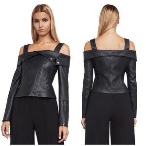 BCBGMAXAZRIA Clyde Faux-Leather Moto Jacket